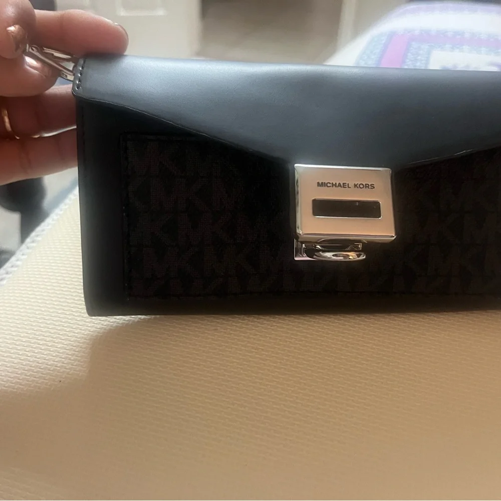 Michael Kors Black and Silver Clutch